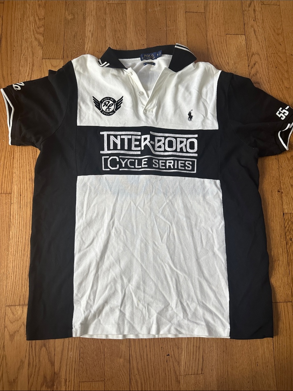 Polo by Ralph Lauren Black & White Inter-Boro Cycle Series Polo